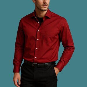 Tommy Hilfiger Slim Fit Red Dress Shirt – 17.5 Neck / 32-33 Sleeve